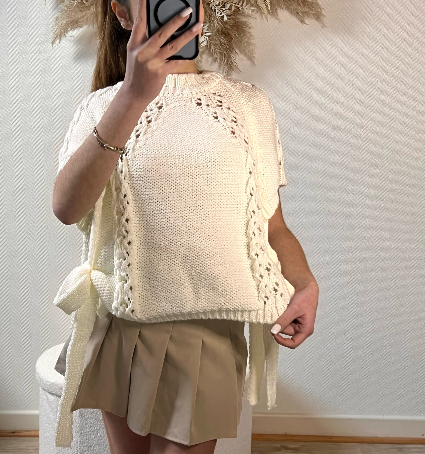 PULL EN MAILLE BLANC